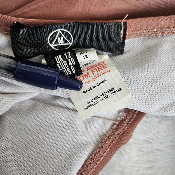 Missguided Mauve/Dusty Rose Two-Piece Bikini Set - Size M/8 - Picture 4 of 5